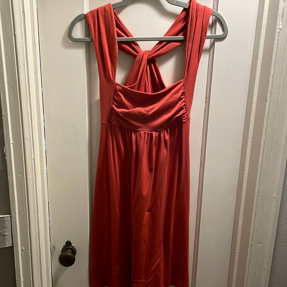 Burnt Orange Cotton Dress